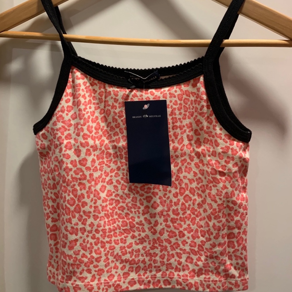 brandy melville pink cheetah belle tank